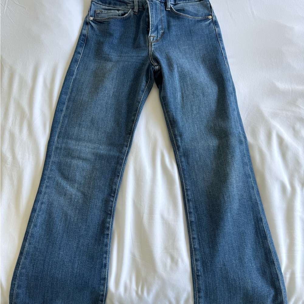 Frame Denim Le Crop Mini Boot in Blue